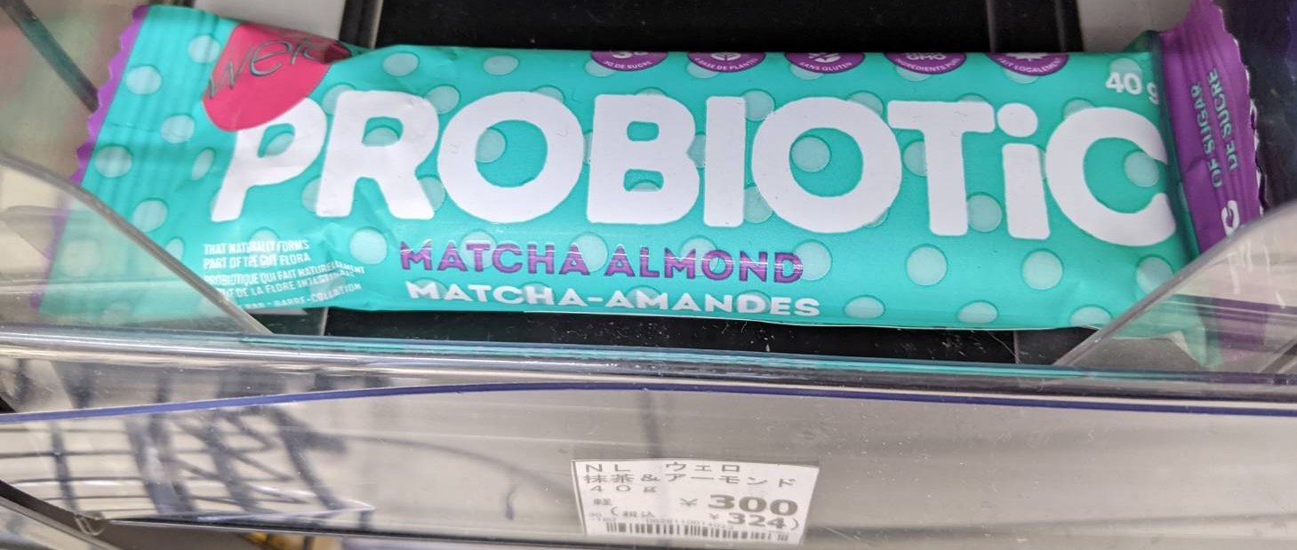 Welo Bar Probiotic Matcha Almond, Natural Lawson