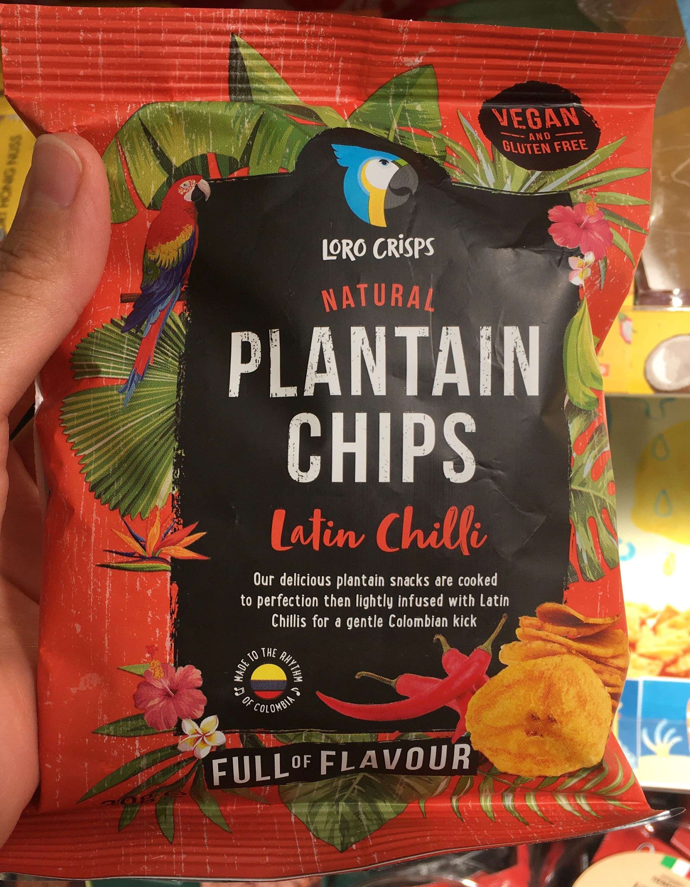 Loro Crisps Natural Plantain Chips Latin Chilli