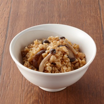 Sea and Earth Deli Mushroom Genmai stock photo