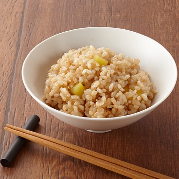 Sea and Earth Deli Sweet Potato Genmai stock photo