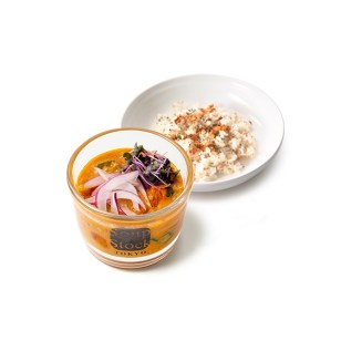 Soup Stock Tokyo Summer Vegetables Cold Lemon Curry stock photo